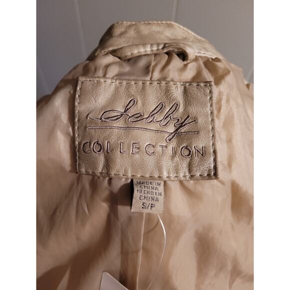 Sebby Collection - Women's Small Vegan Leather Bomber Jacket - Picture 8 of 11